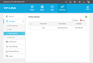 Blocking user on TP-LINK M7350.