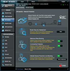 Asus AiProtection on Asus RT-AC87U.