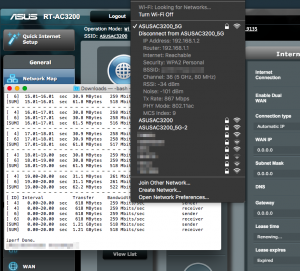 Asus RT-AC3200 wireless benchmark.