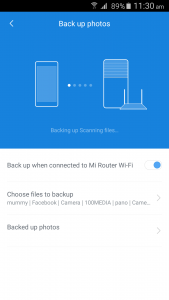 Photos Backup on MiWiFi App