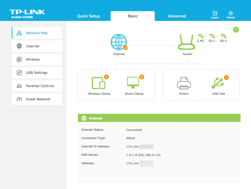 TP-LINK Archer C3200 UI