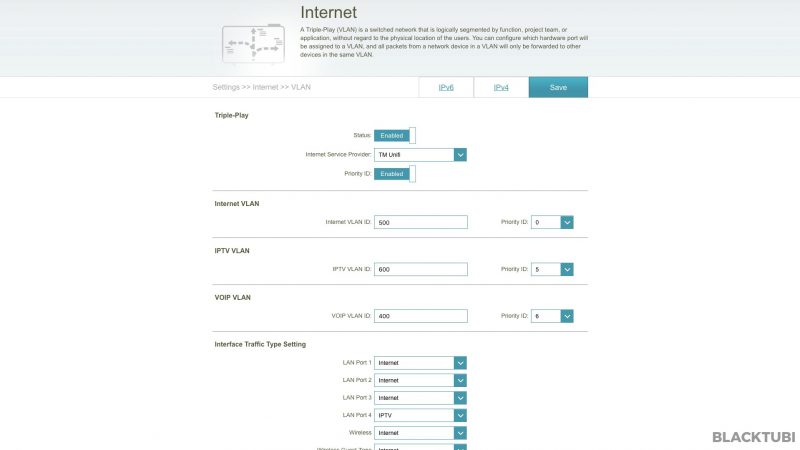 Remember to select the VLAN profile