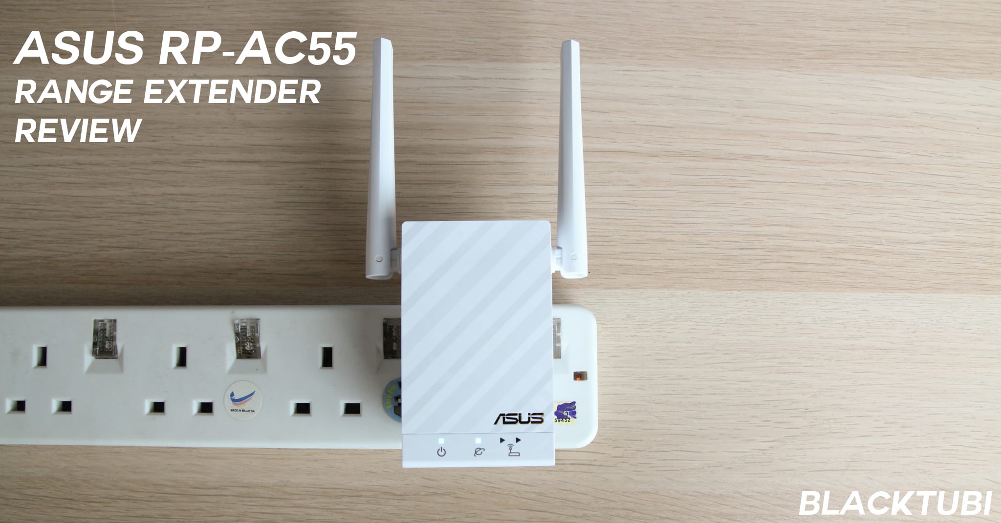 ASUS RP-AC55 Puerto LAN Gigabit, Modo Punto Acceso, indicador LED señal Repetidor Extensor de Red WiFi AC1200 Doble Banda
