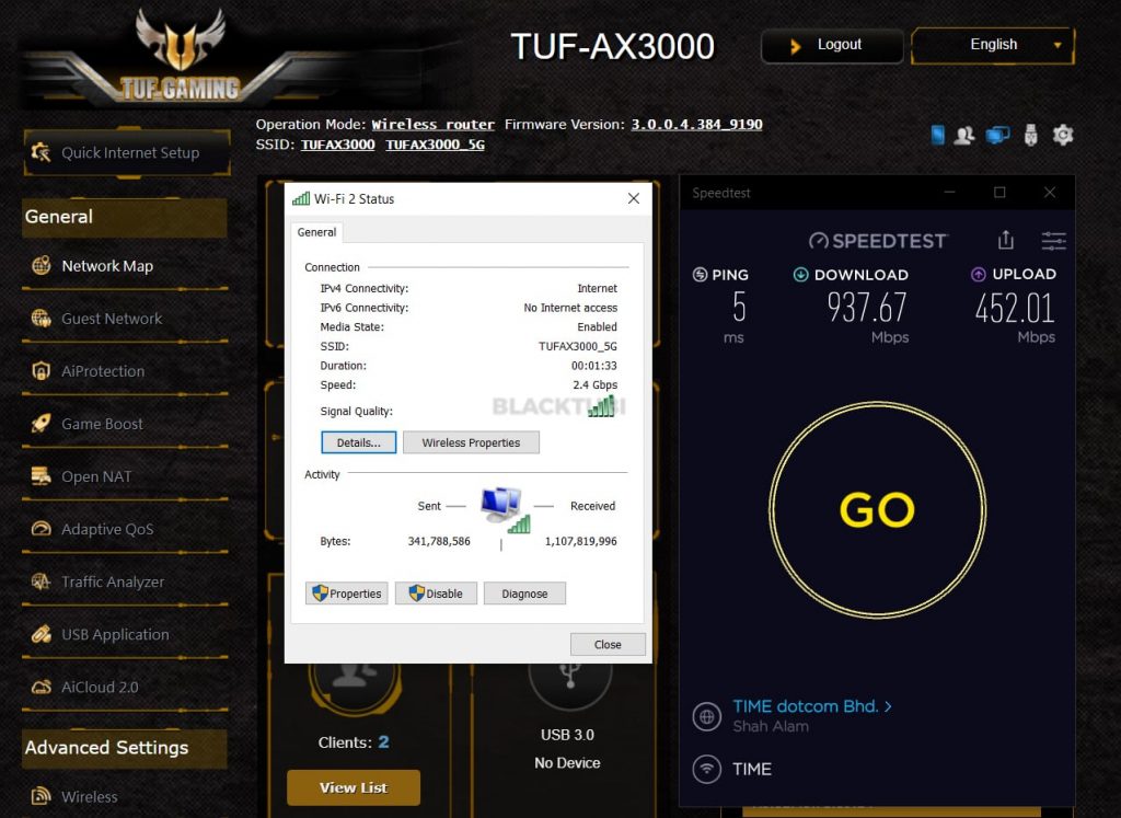 Comprehensive Review ASUS TUF Gaming AX3000 V2, Maximum Communication Speed  Of 2402Mbps On A 2x2 Connection » CnwinTech