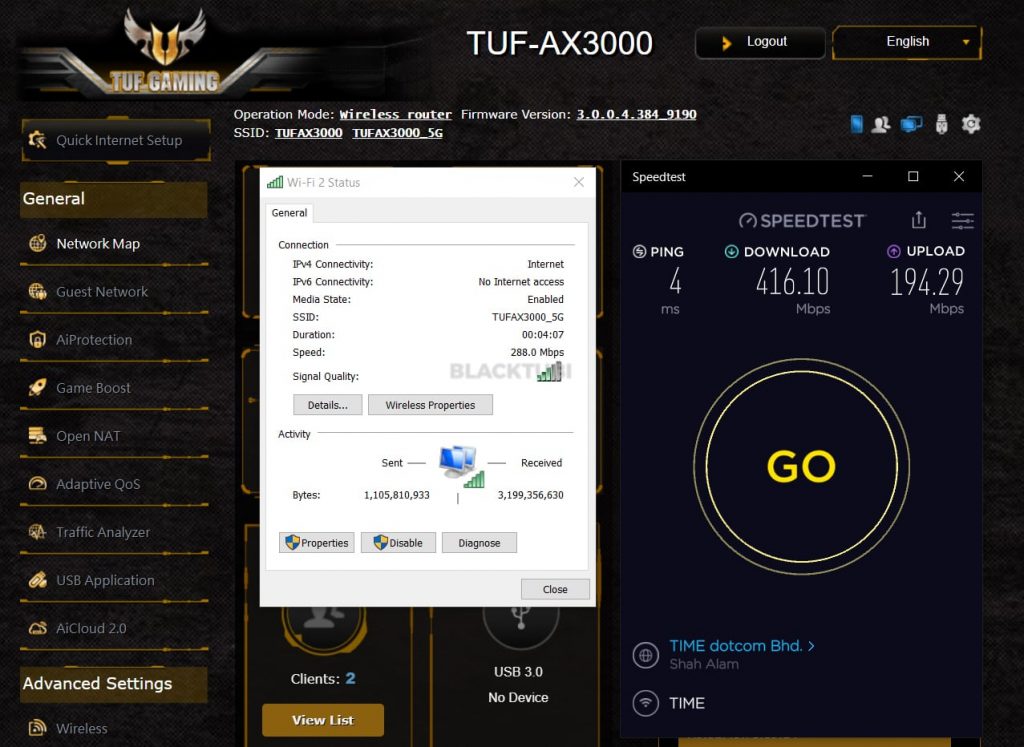 ASUS - Routeur TUF Gaming AX3000 V2 (TUF-AX3000 …