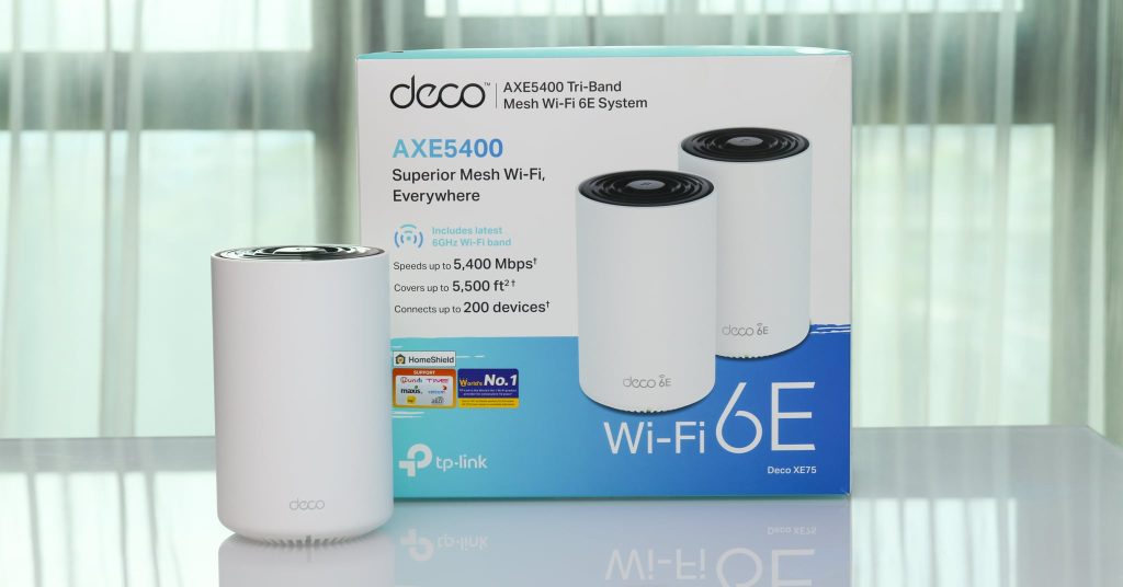 Deco XE75, AXE5400 Tri-Band Mesh Wi-Fi 6E System